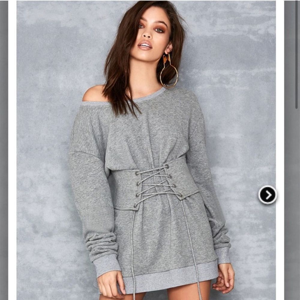 Knit corset style mini dress